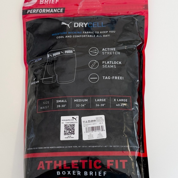 PUMA 5PK Performance Boxer Briefs Multicolor MED 32-34 Waist NWT - Picture 12 of 12